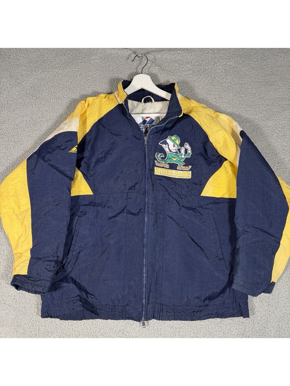 Vintage Notre Dame Apex One Lined Jacket Men's Large College 90s Double Sided